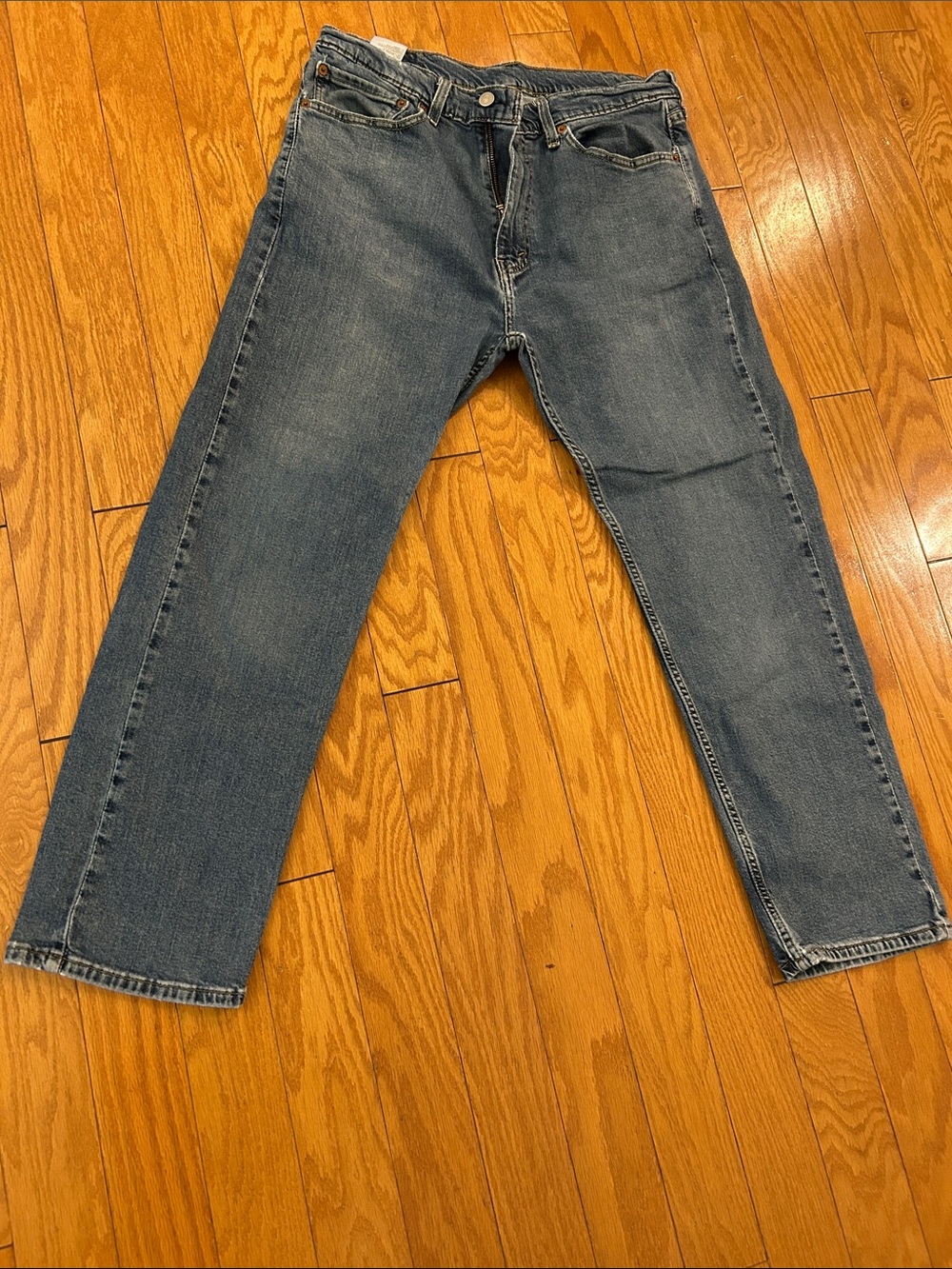 Levi's Men's 505 Jeans in Faded Blue Denim
